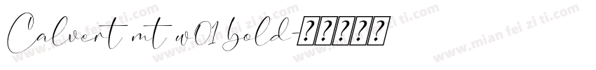 Calvert mt w01 bold字体转换